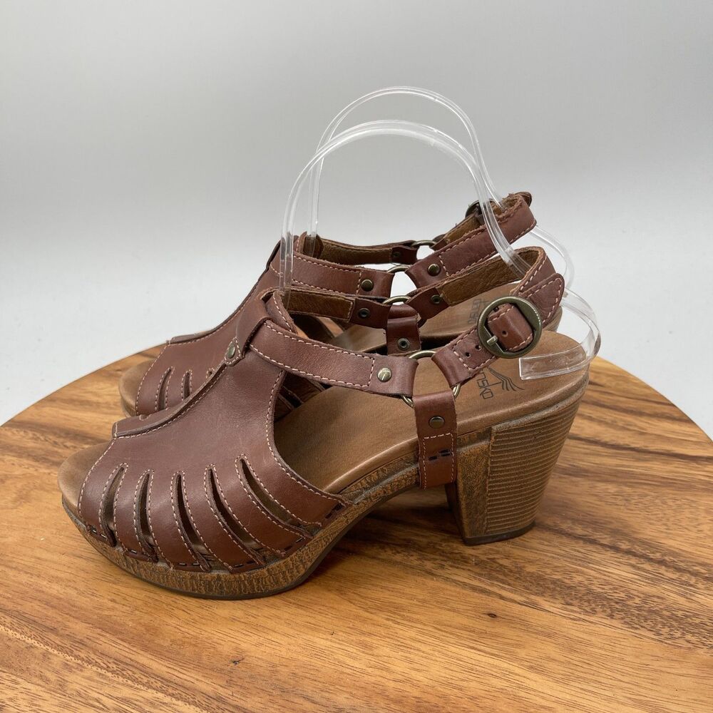 Dansko Randa Sandals Womens Size 9.5 / 40 Brown Leather Slingback Casual - Picture 3 of 9